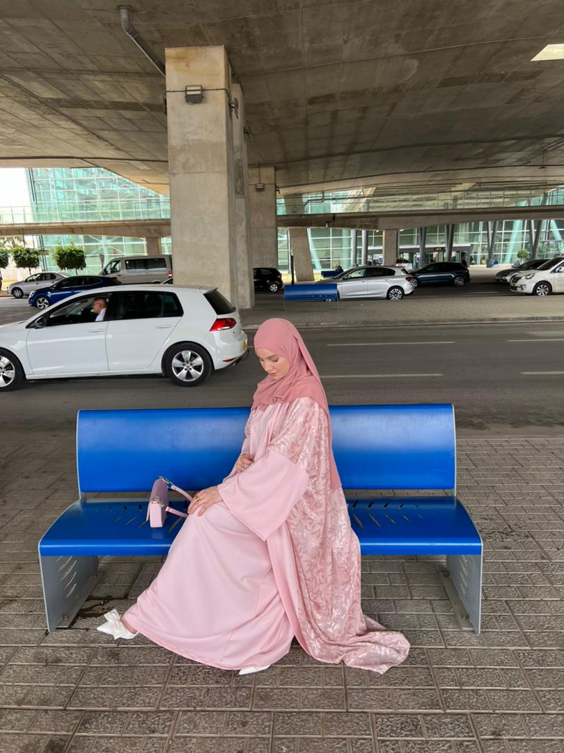 ABAYA NOUR EN ROSE