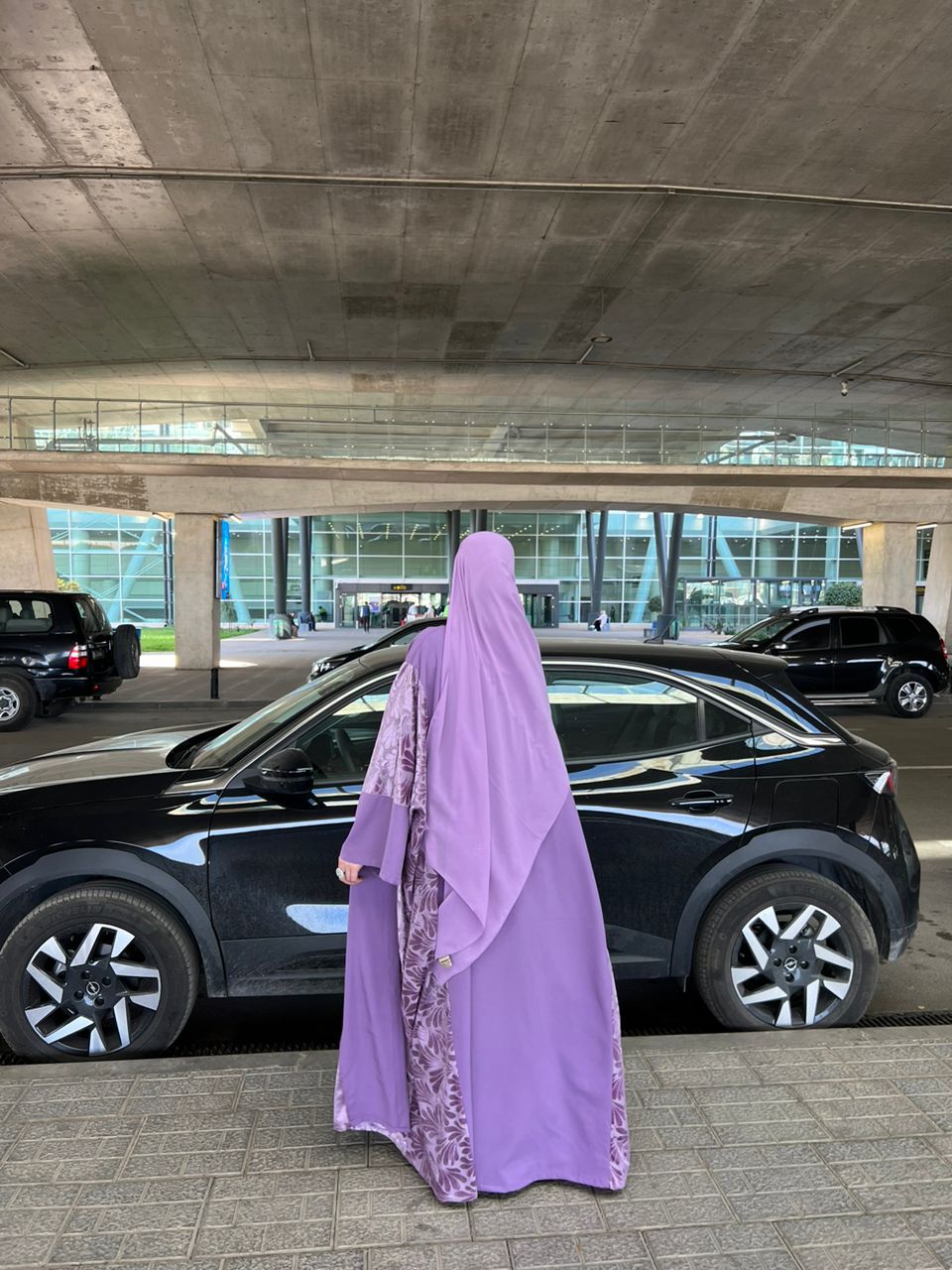 abaya nour en mauve