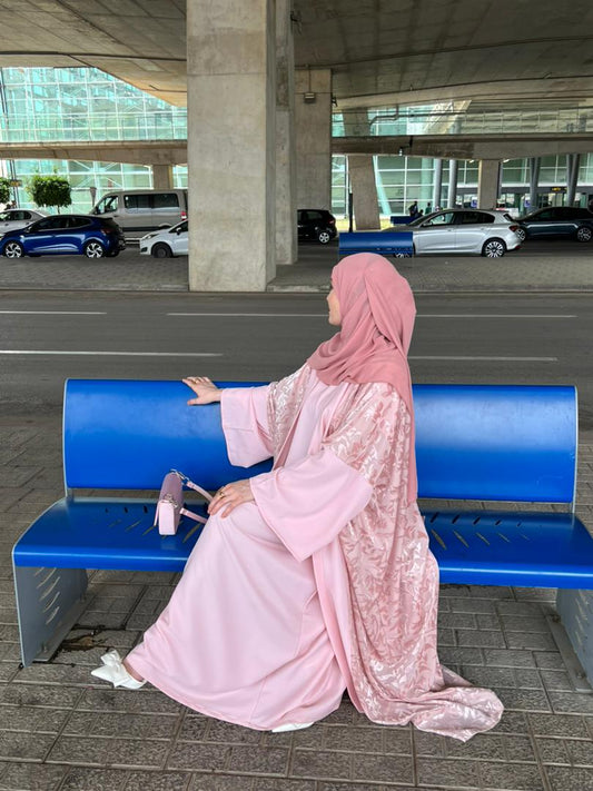 ABAYA NOUR EN ROSE