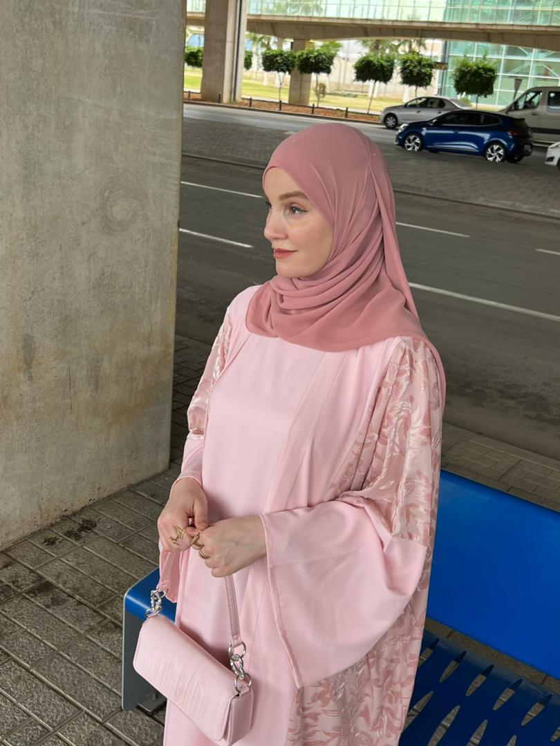ABAYA NOUR EN ROSE