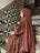 ABAYA NOUR AU MARRON
